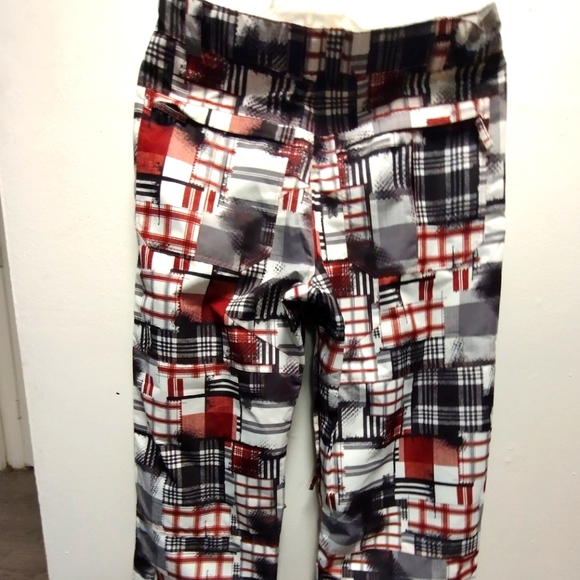 Rip Zone Micro lite Snowboard Pants Plaid Abstract Print Size: XL, 36-39, R 14 - Picture 3 of 11